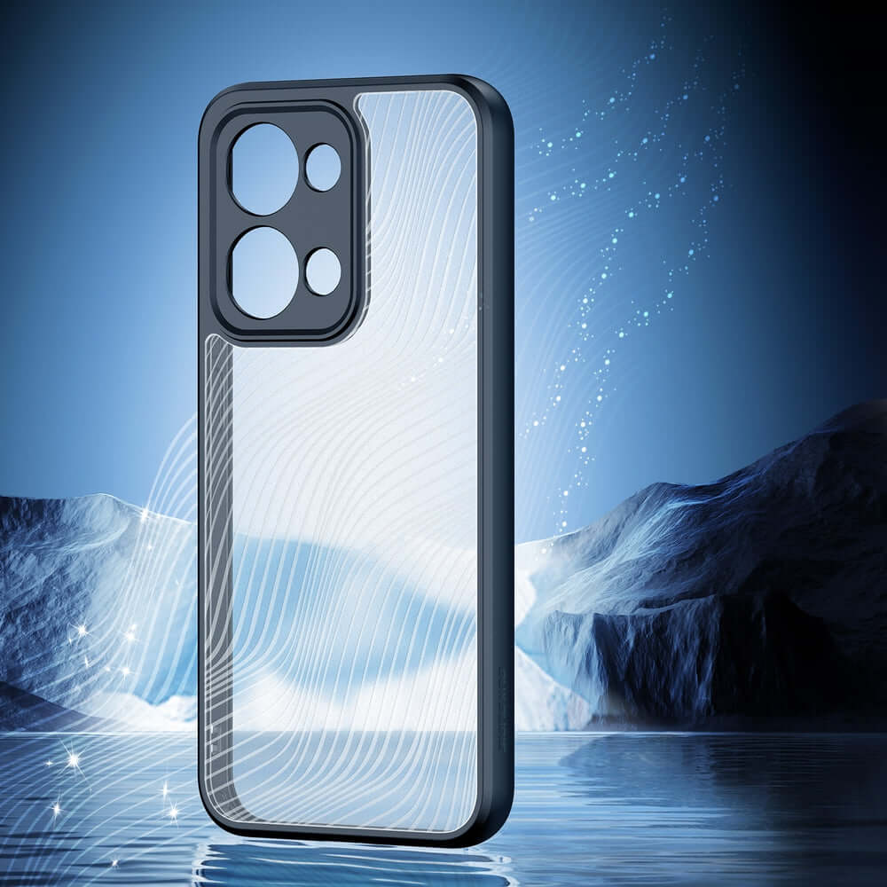 Handyhülle für Oppo Reno13, Dux Ducis Aimo, Transparent mit Schwarzem Rahmen