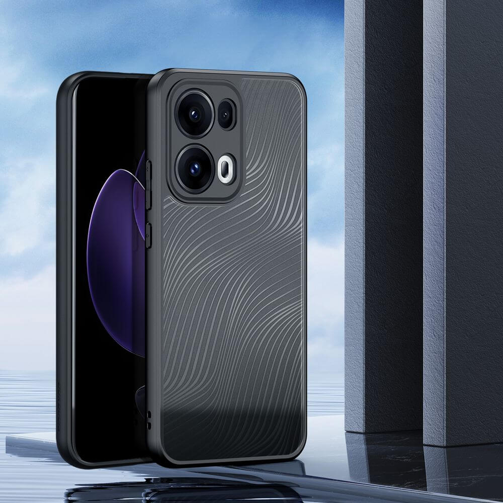 Handyhülle für Oppo Reno13 Pro, Dux Ducis Aimo, Transparent mit Schwarzem Rahmen
