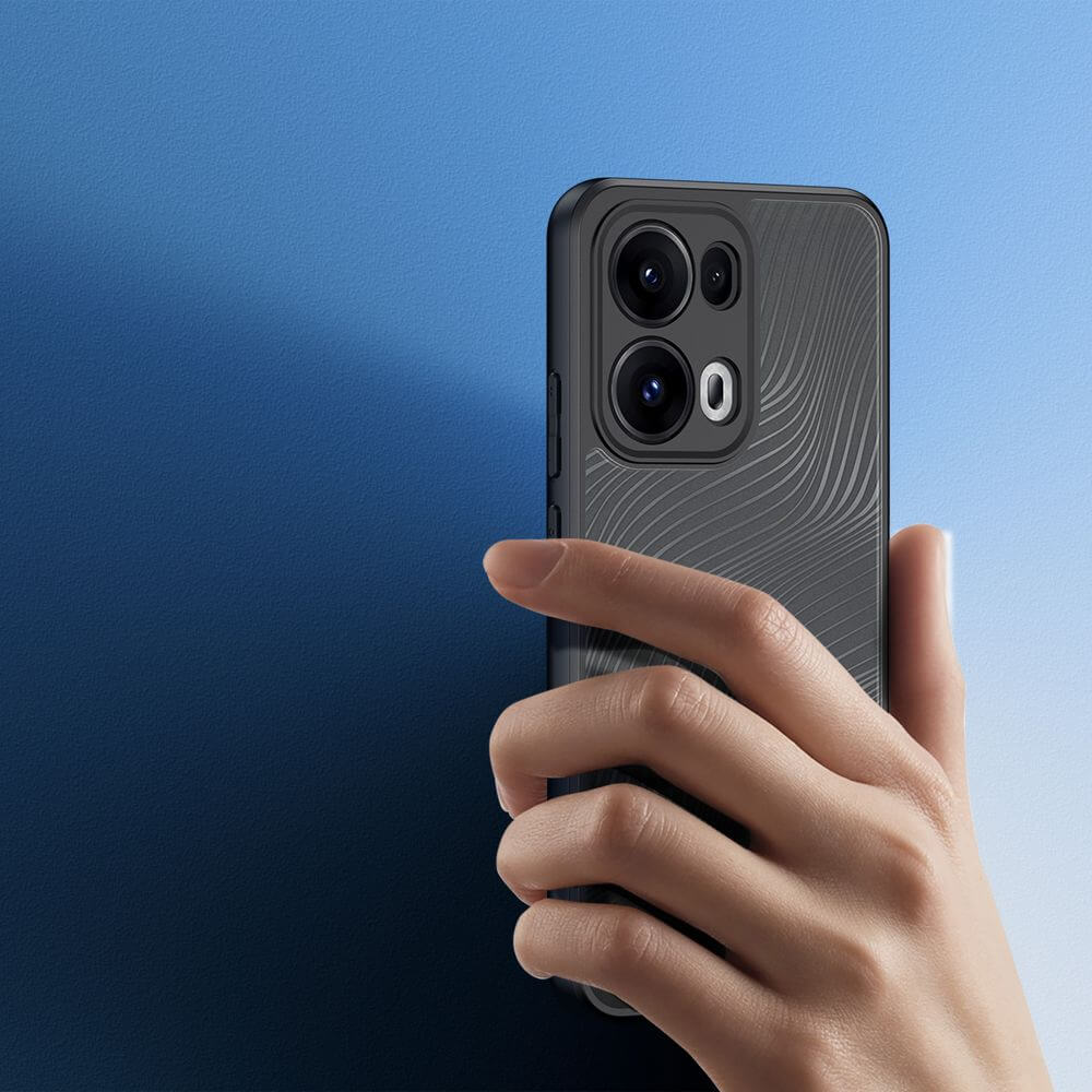 Handyhülle für Oppo Reno13 Pro, Dux Ducis Aimo, Transparent mit Schwarzem Rahmen