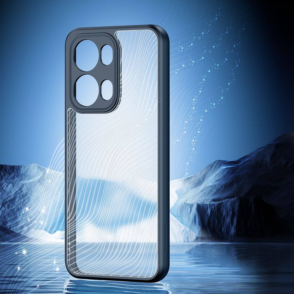 Handyhülle für Oppo Reno13 Pro, Dux Ducis Aimo, Transparent mit Schwarzem Rahmen
