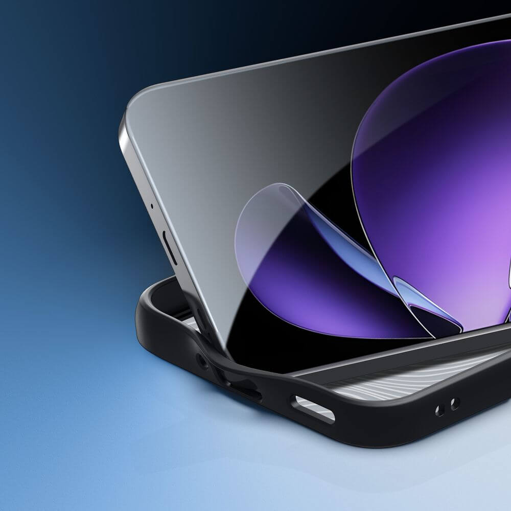 Handyhülle für Oppo Reno13 Pro, Dux Ducis Aimo, Transparent mit Schwarzem Rahmen