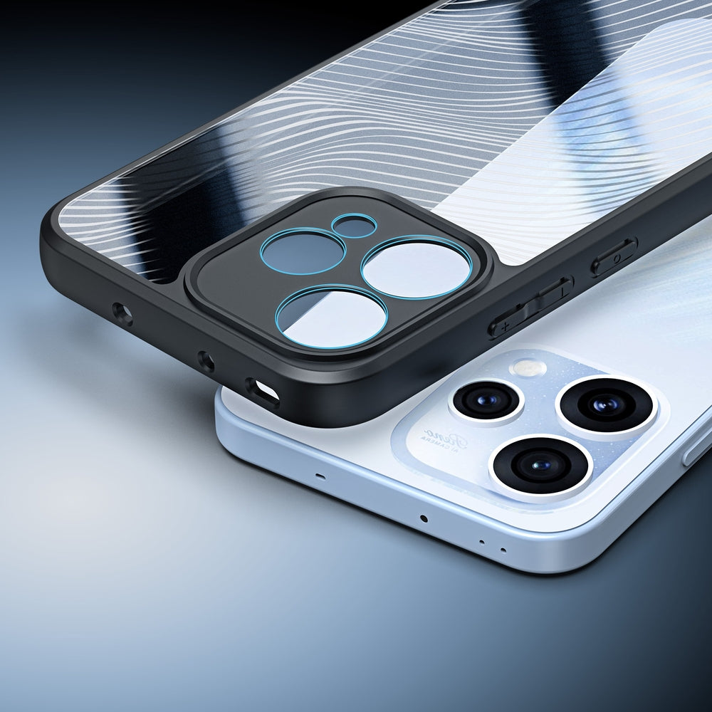 Handyhülle für Oppo Reno 15, Dux Ducis Aimo, Transparent mit Schwarzen Rahmen