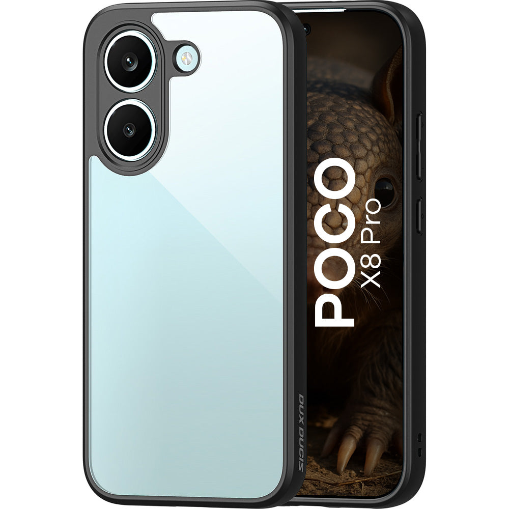 Handyhülle für Xiaomi POCO X8 Pro, Dux Ducis Aimo, Transparent mit schwarzen Rahmen