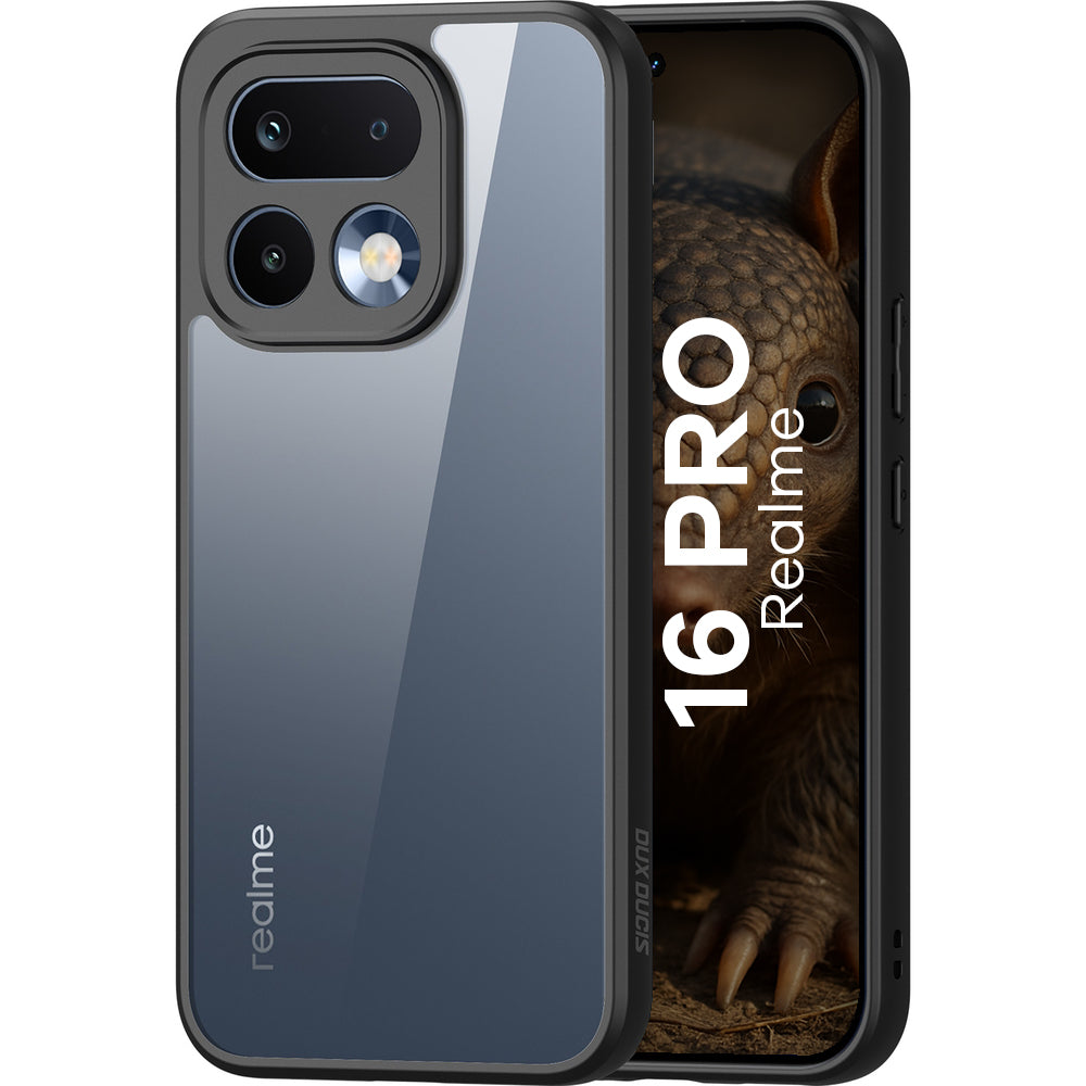 Handyhülle für Realme 16 Pro, Dux Ducis Aimo, Transparent mit Schwarzen Rahmen