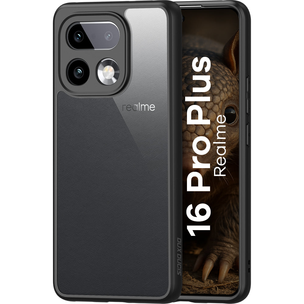 Handyhülle für Realme 16 Pro Plus, Dux Ducis Aimo, Transparent mit Schwarzen Rahmen