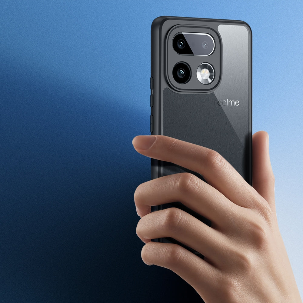 Handyhülle für Realme 16 Pro Plus, Dux Ducis Aimo, Transparent mit Schwarzen Rahmen