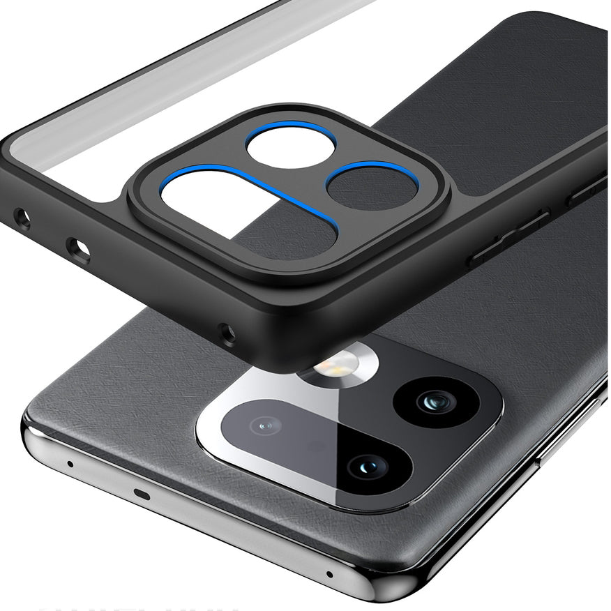 Handyhülle für Realme 16 Pro Plus, Dux Ducis Aimo, Transparent mit Schwarzen Rahmen
