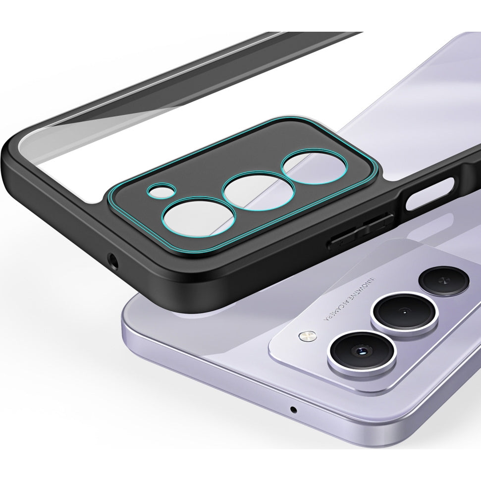 Handyhülle für Xiaomi Redmi 15 4G, Dux Ducis Aimo, Transparent mit schwarzen Rahmen