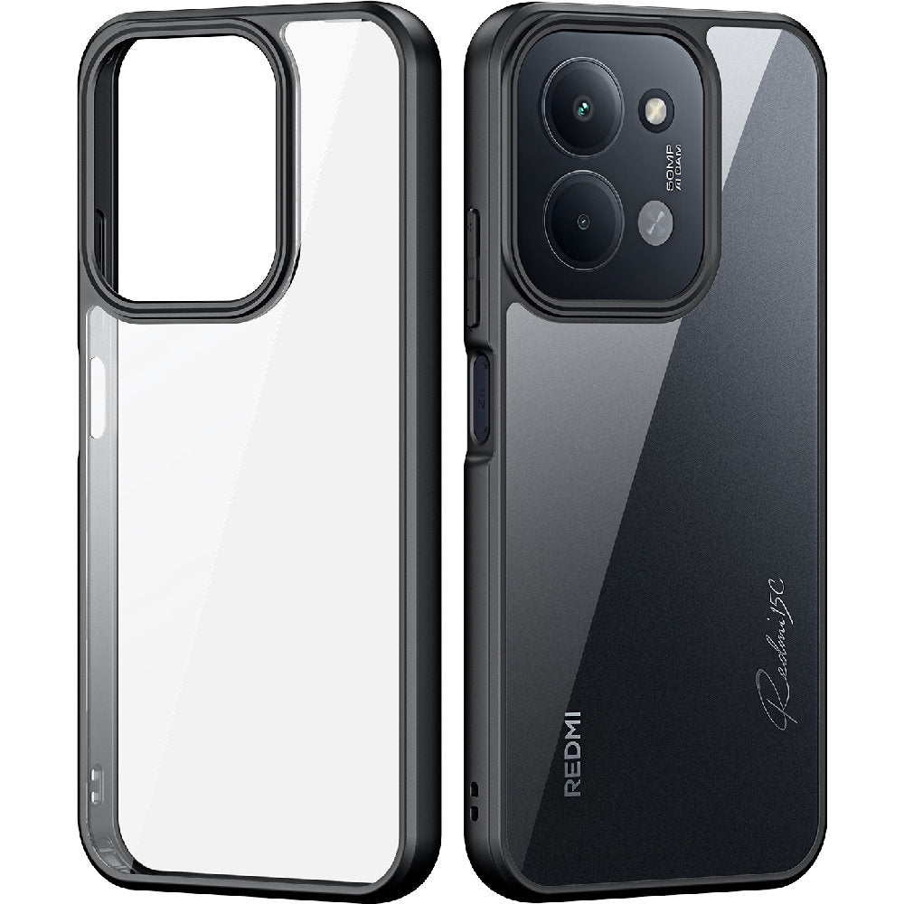 Handyhülle für Xiaomi Redmi 15C 5G, Dux Ducis Aimo, Transparent mit schwarzen Rahmen