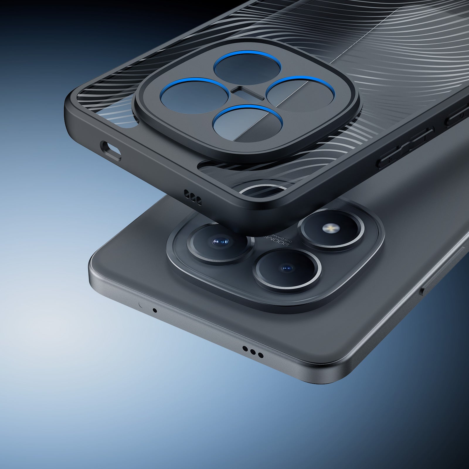 Handyhülle für Redmi Note 15 Pro 4G, Dux Ducis Aimo, Transparent mit Schwarzen Rahmen