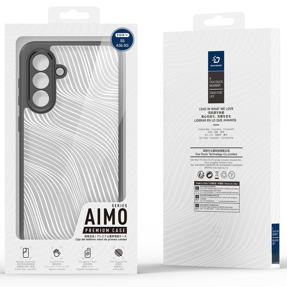 Handyhülle für Galaxy A56 5G / A36 5G, Dux Ducis Aimo, Transparent mit Schwarzen Rahmen