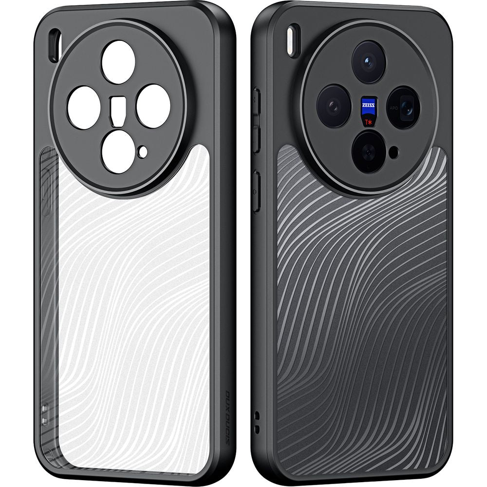 Handyhülle für Vivo X300 Pro, Dux Ducis Aimo, Transparent mit schwarzen Rahmen