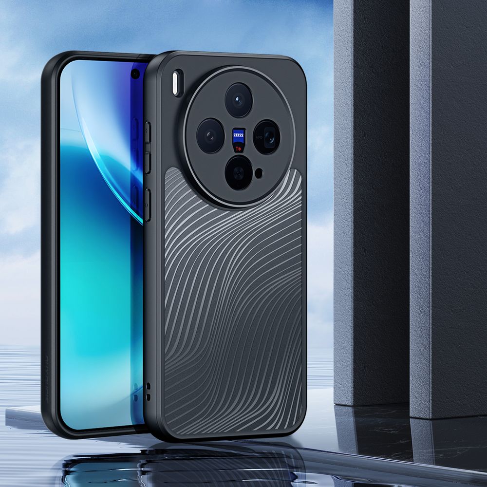 Handyhülle für Vivo X300 Pro, Dux Ducis Aimo, Transparent mit schwarzen Rahmen