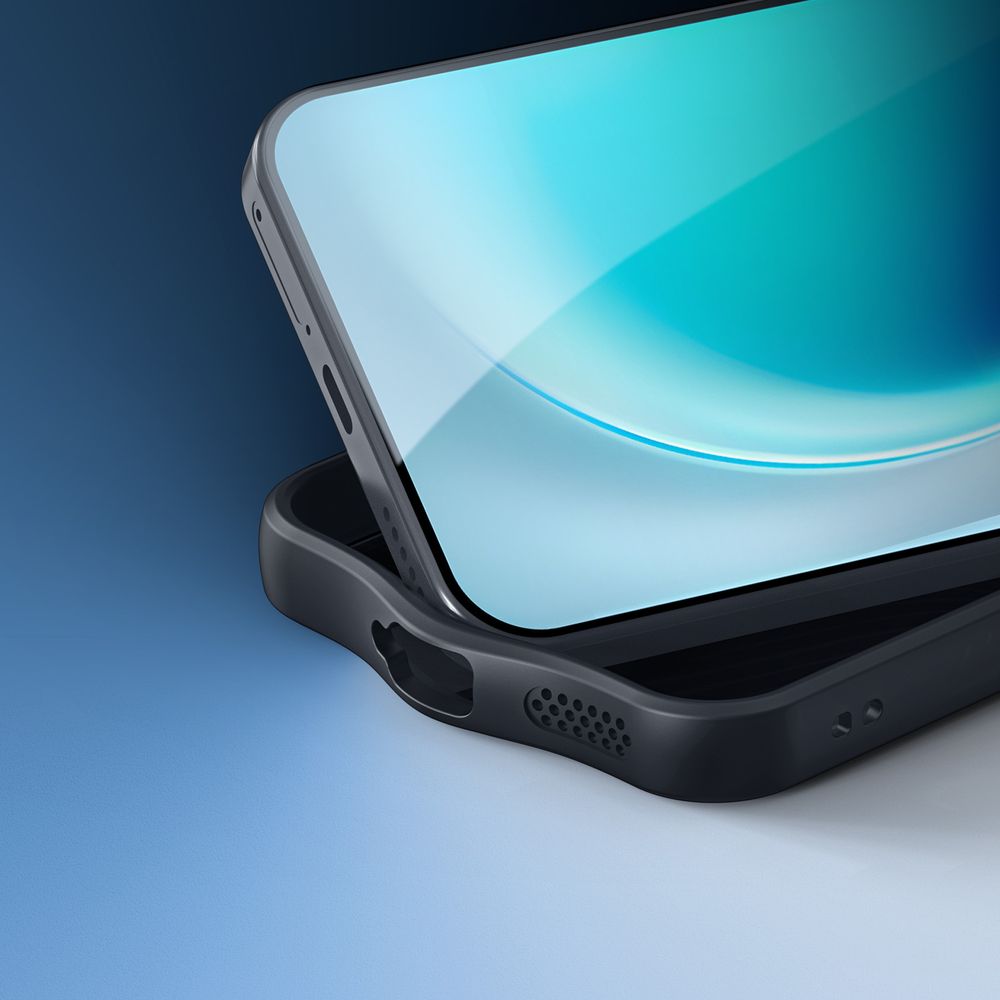 Handyhülle für Vivo X300 Pro, Dux Ducis Aimo, Transparent mit schwarzen Rahmen