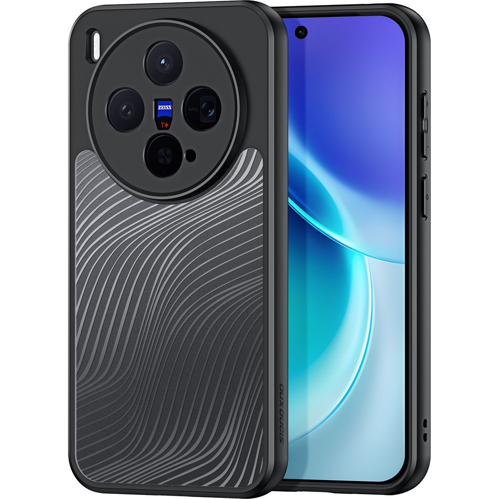 Handyhülle für Vivo X300 Pro, Dux Ducis Aimo, Transparent mit schwarzen Rahmen