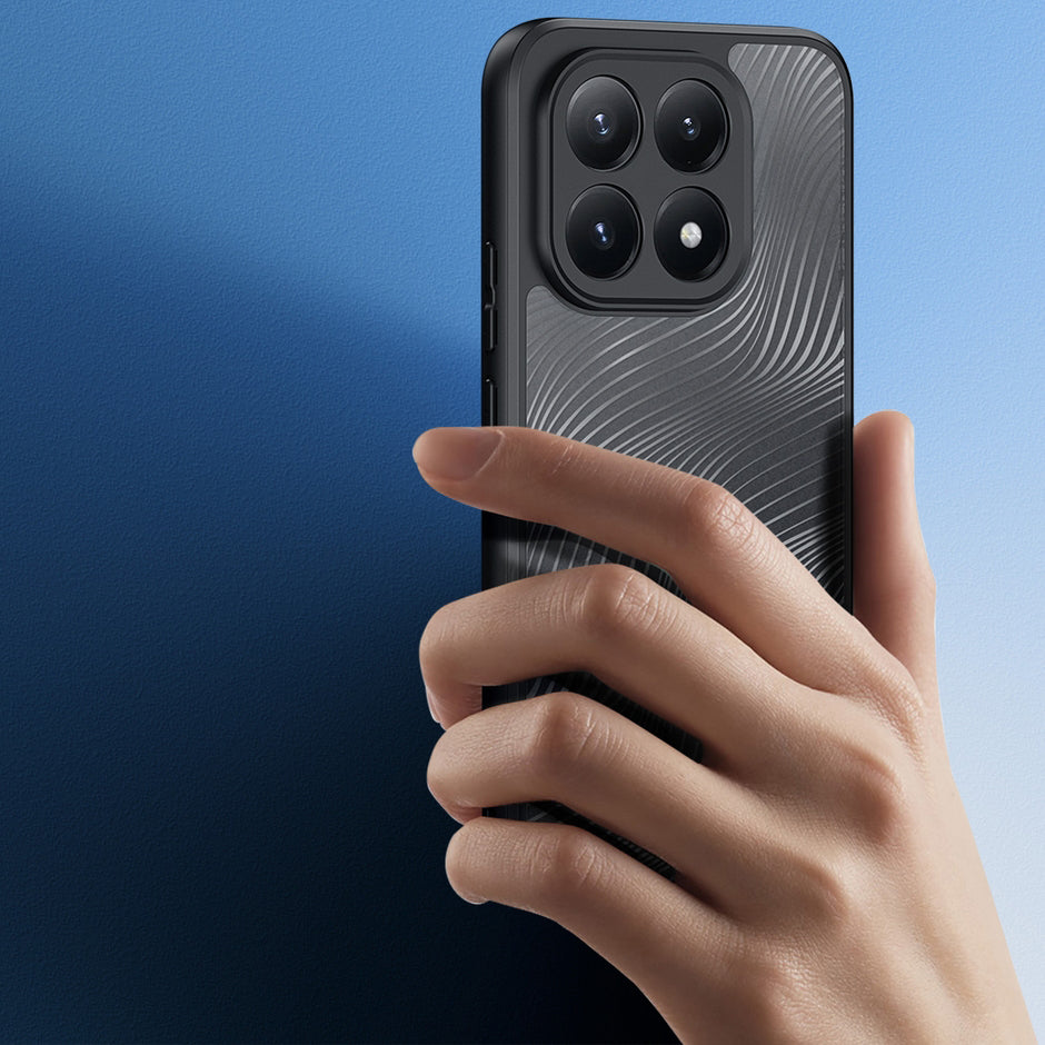 Handyhülle für Xiaomi 15T, Dux Ducis Aimo, Transparent mit schwarzen Rahmen