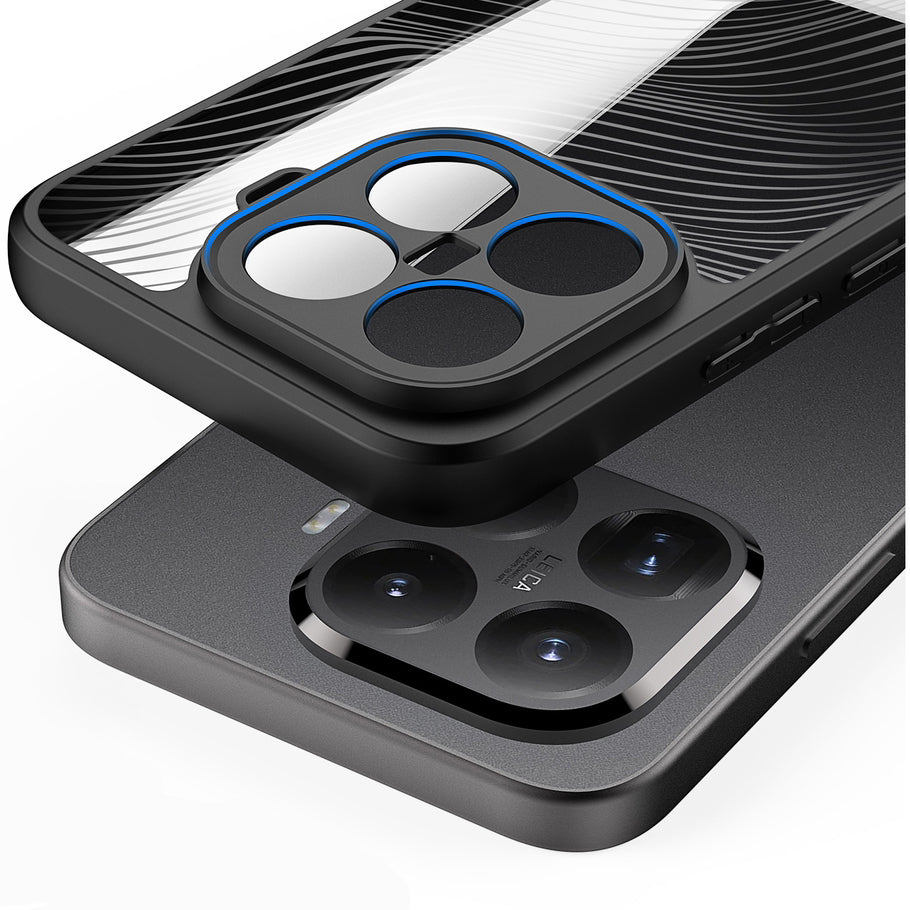 Handyhülle für Xiaomi 15T Pro, Dux Ducis Aimo, Transparent mit schwarzen Rahmen