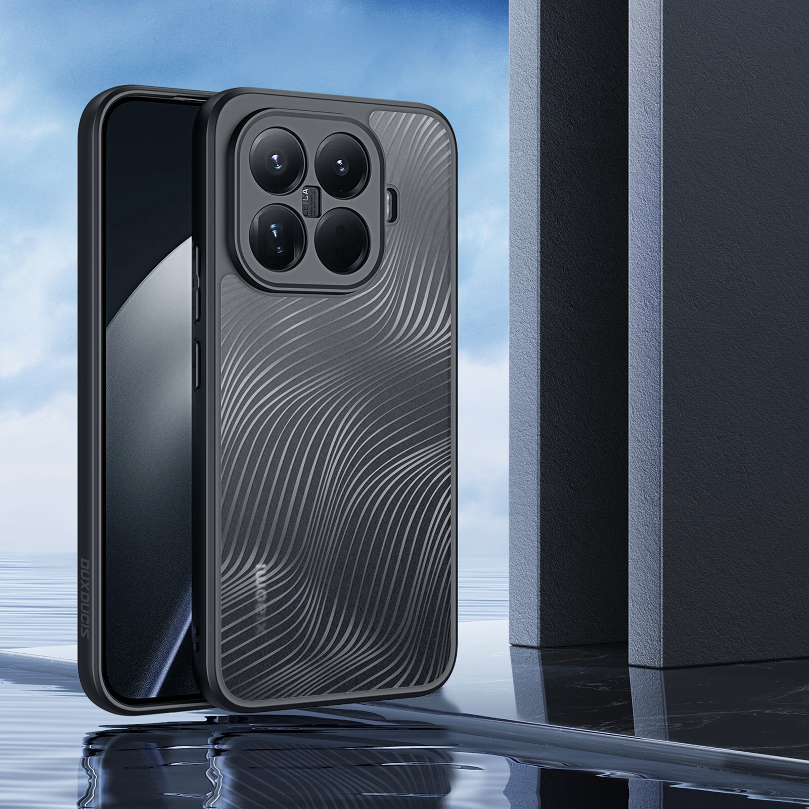 Handyhülle für Xiaomi 15T Pro, Dux Ducis Aimo, Transparent mit schwarzen Rahmen