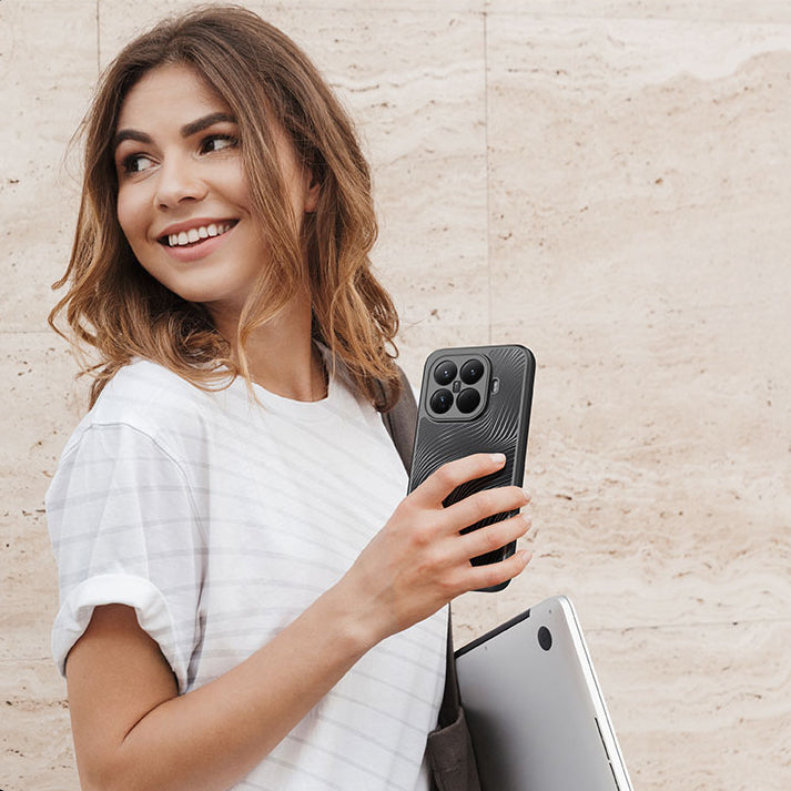 Handyhülle für Xiaomi 15T Pro, Dux Ducis Aimo, Transparent mit schwarzen Rahmen