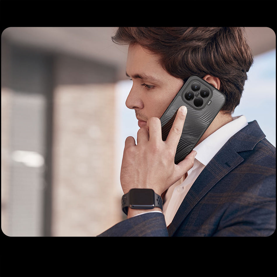 Handyhülle für Xiaomi 15T Pro, Dux Ducis Aimo, Transparent mit schwarzen Rahmen