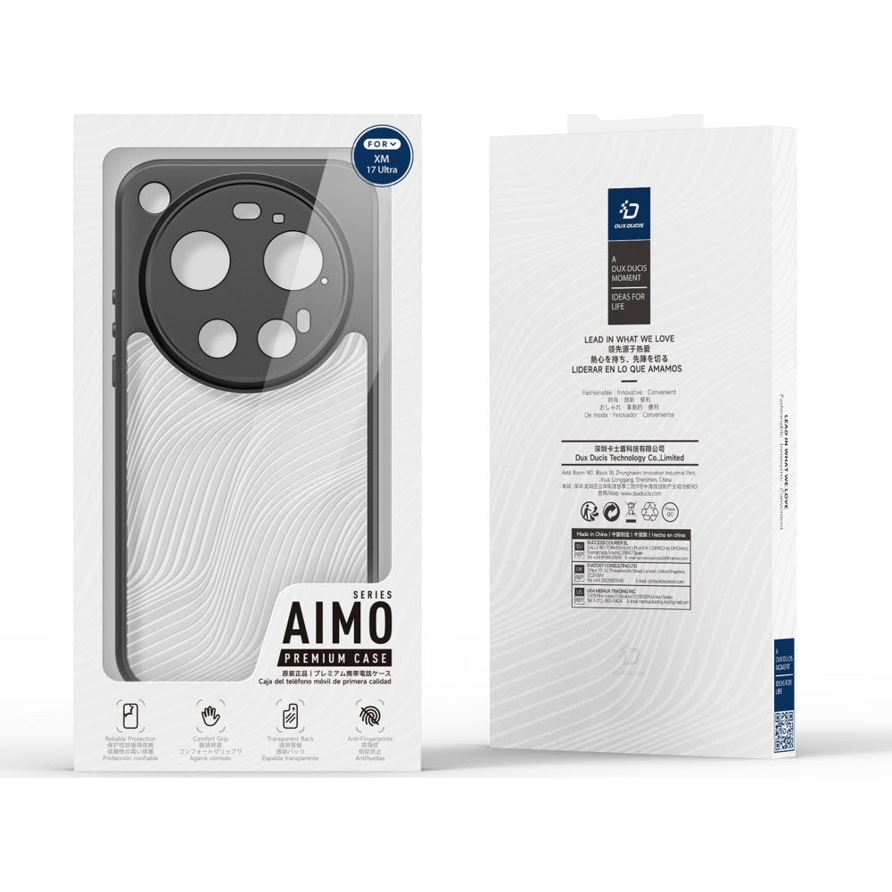 Handyhülle für Xiaomi 17 Ultra, Dux Ducis Aimo, Transparent mit Schwarzen Rahmen