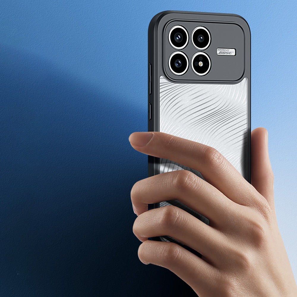 Handyhülle für Xiaomi POCO F8 Pro, Dux Ducis Aimo, Transparent mit Schwarzen Rahmen