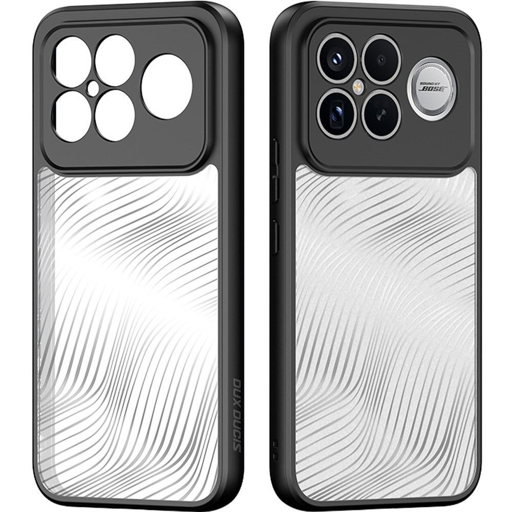 Handyhülle für Xiaomi POCO F8 Ultra, Dux Ducis Aimo, Transparent mit Schwarzen Rahmen