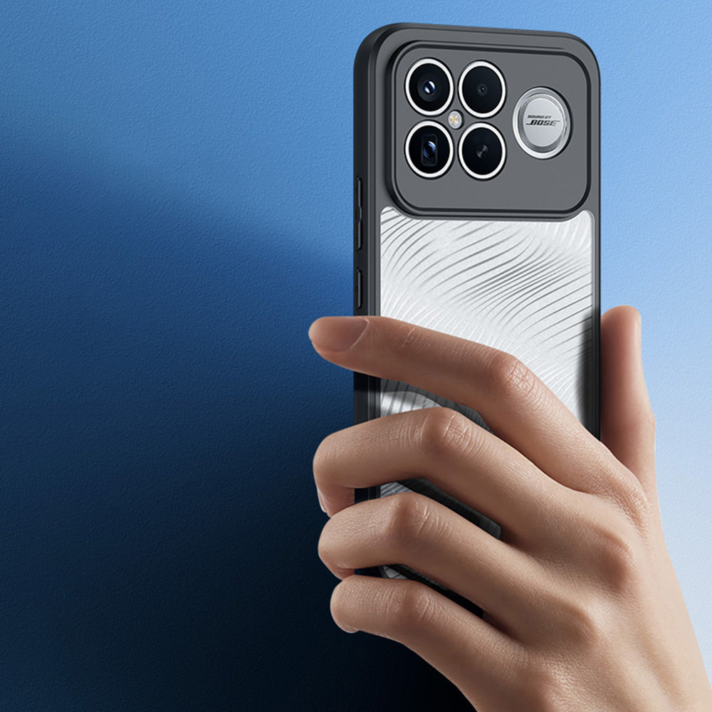 Handyhülle für Xiaomi POCO F8 Ultra, Dux Ducis Aimo, Transparent mit Schwarzen Rahmen