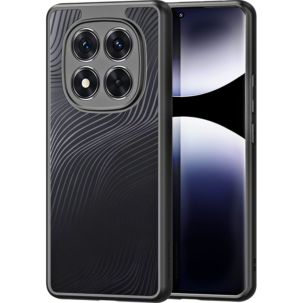 Handyhülle für Xiaomi Redmi Note 14 Pro 4G, Dux Ducis Aimo, Transparent mit schwarzem Rahmen