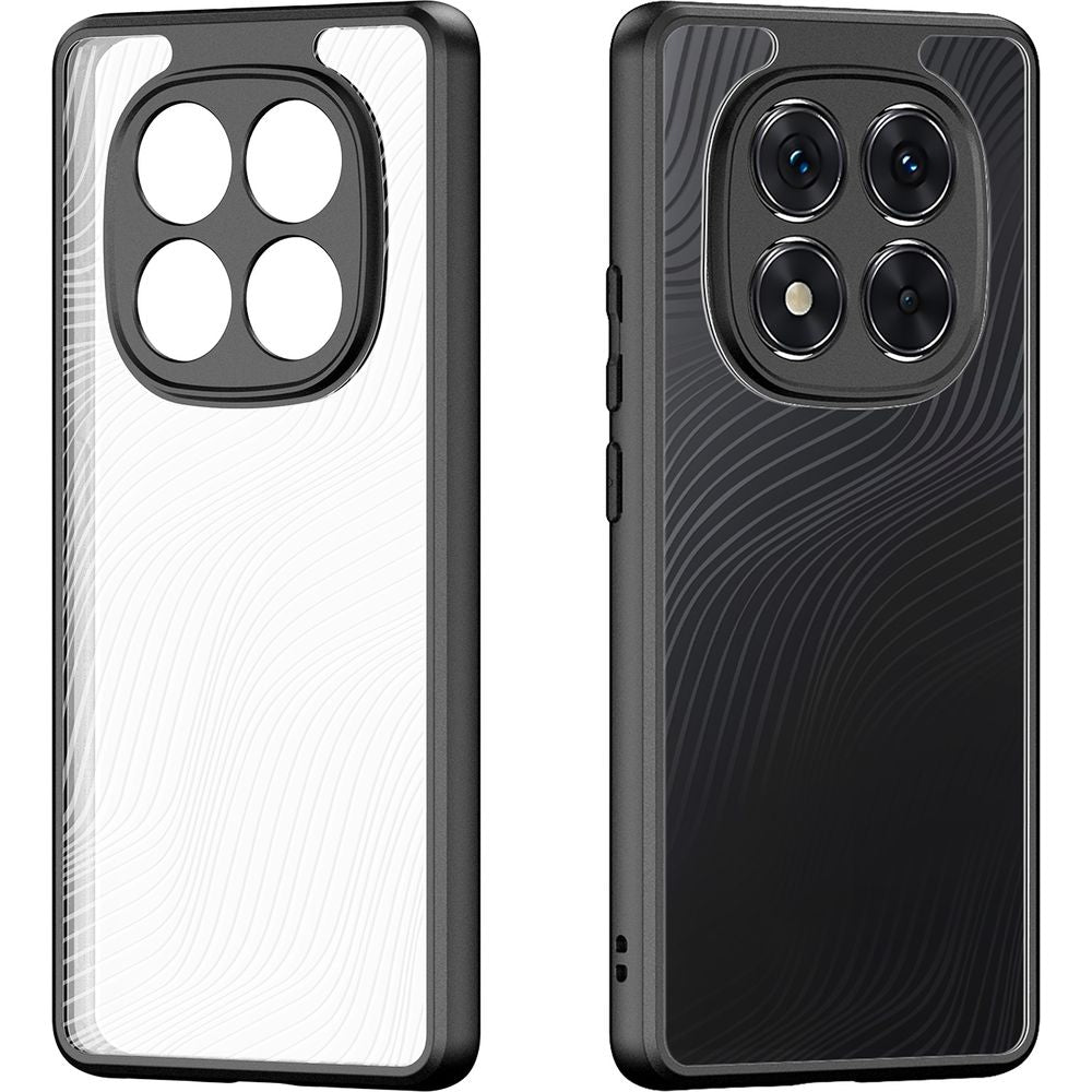 Handyhülle für Xiaomi Redmi Note 14 Pro 4G, Dux Ducis Aimo, Transparent mit schwarzem Rahmen