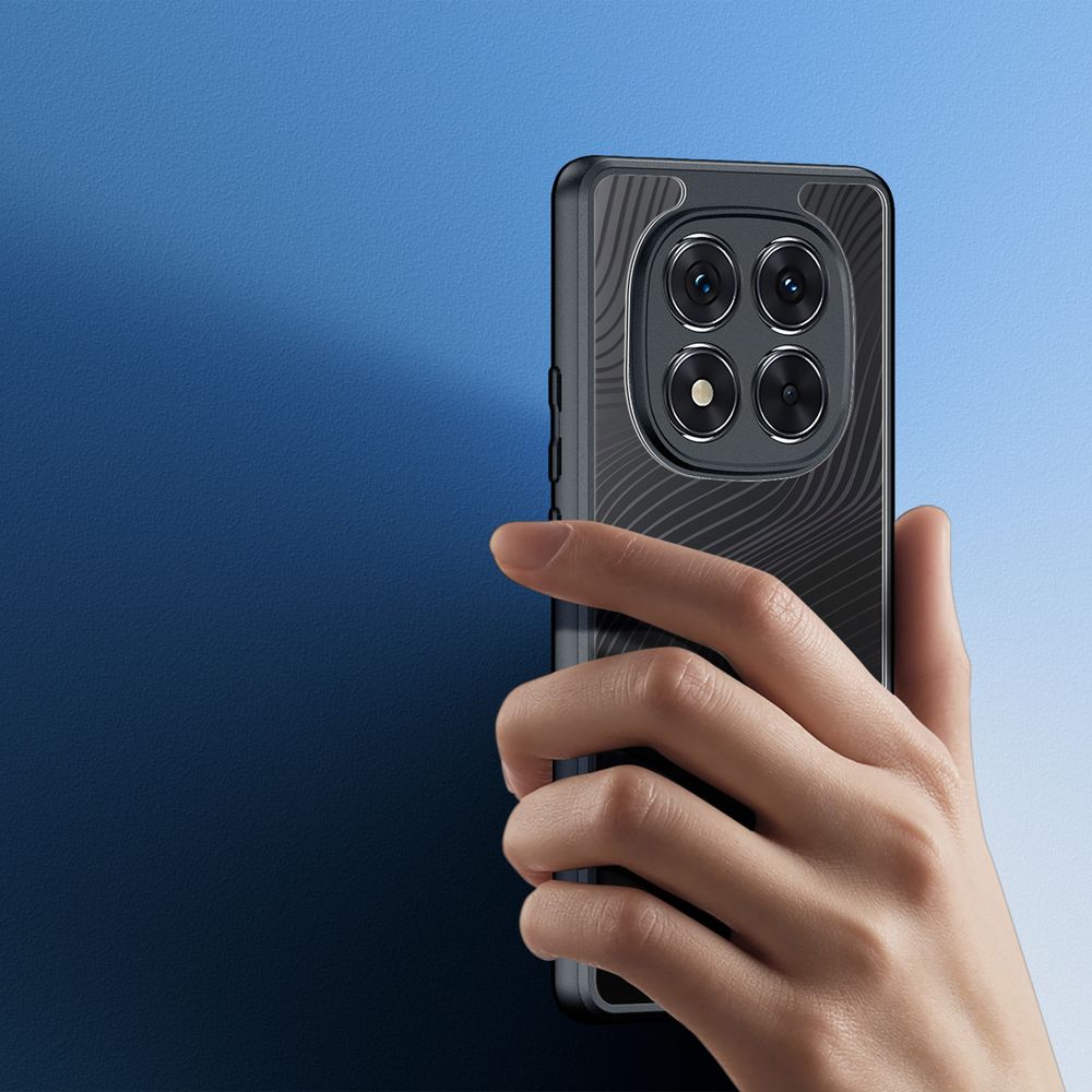 Handyhülle für Xiaomi Redmi Note 14 Pro 4G, Dux Ducis Aimo, Transparent mit schwarzem Rahmen