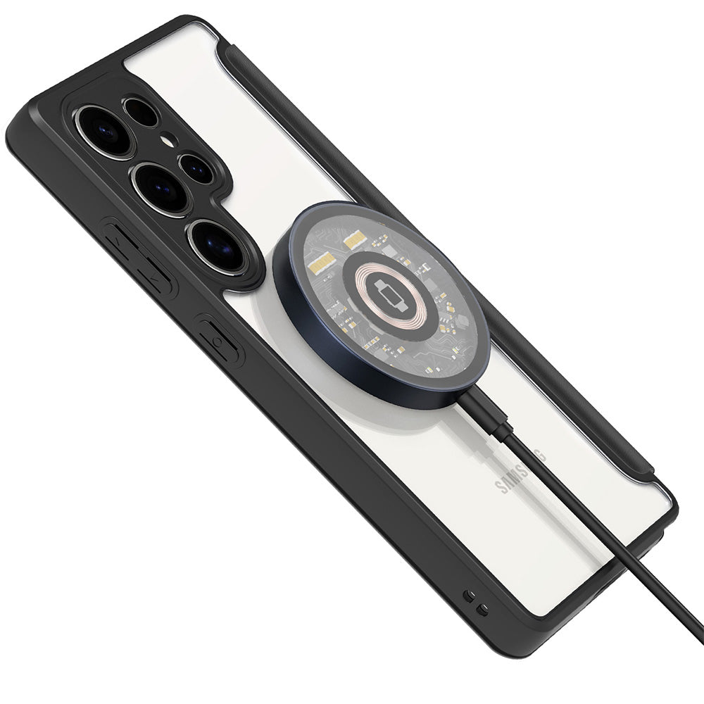 Handyhülle für Galaxy S25 Ultra, Dux Ducis Skin X Pro Magnetic mit MagSafe, Schwarz
