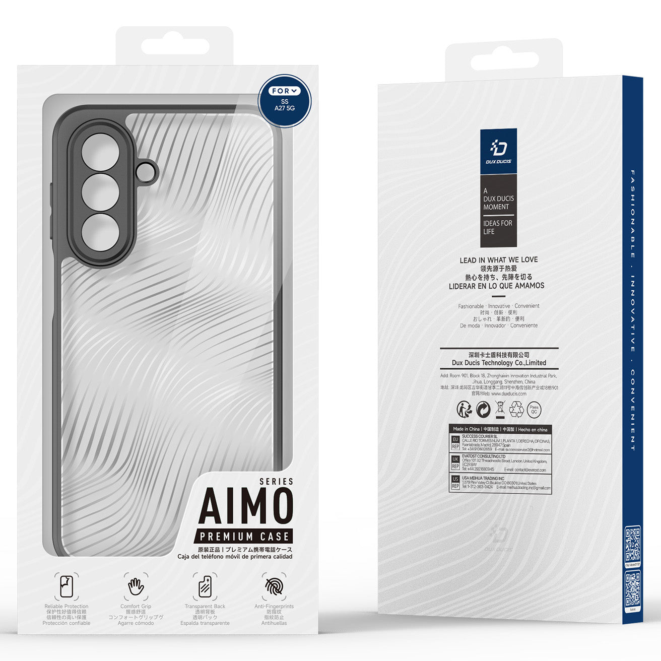 Handyhülle für Galaxy A27 5G, Dux Ducis Aimo, Transparent mit Schwarzen Rahmen