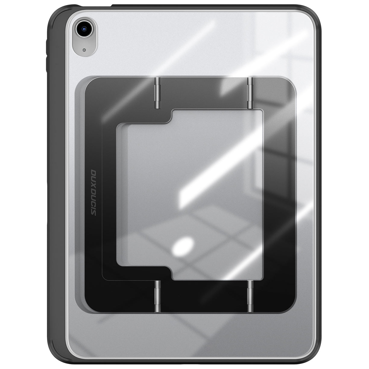 Schutzhülle mit Ständer für iPad 10.9 10 2022 / iPad 11 (A16) 2025, Dux Ducis Axis, Transparent-schwarz