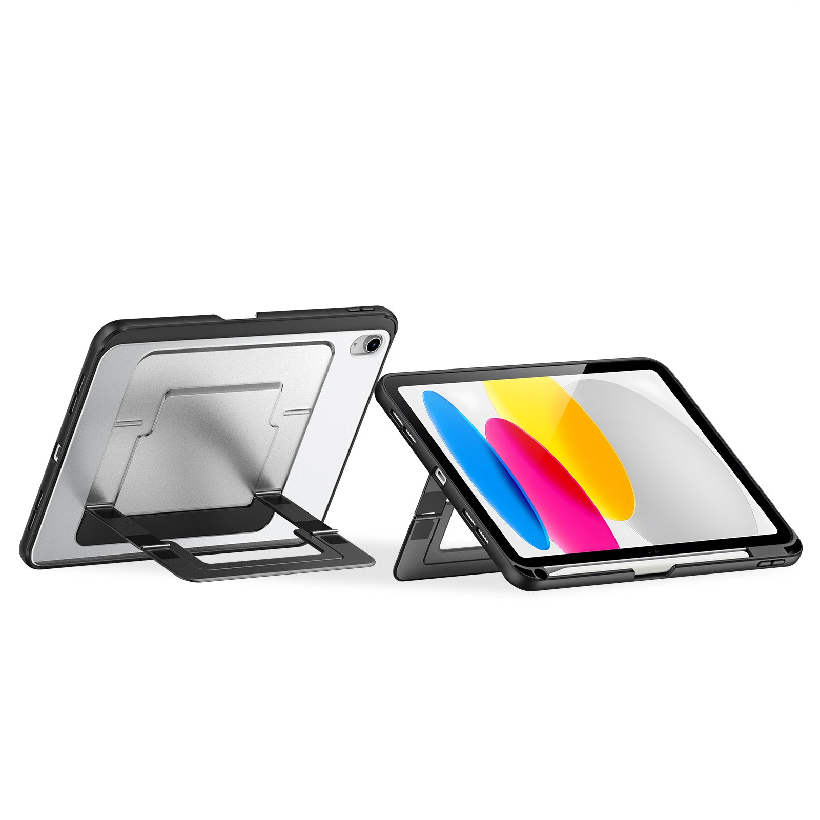 Schutzhülle mit Ständer für iPad 10.9 10 2022 / iPad 11 (A16) 2025, Dux Ducis Axis, Transparent-schwarz