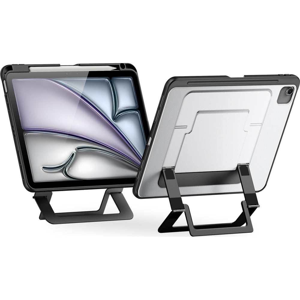 Schutzhülle mit Ständer für iPad Air 11" / 10.9" 2020-2026 / Pro 11" 2018-2022, Dux Ducis Axis, Transparent-schwarz