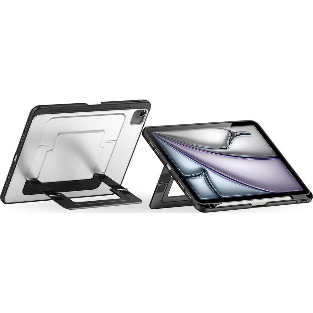 Schutzhülle mit Ständer für iPad Air 11" / 10.9" 2020-2026 / Pro 11" 2018-2022, Dux Ducis Axis, Transparent-schwarz
