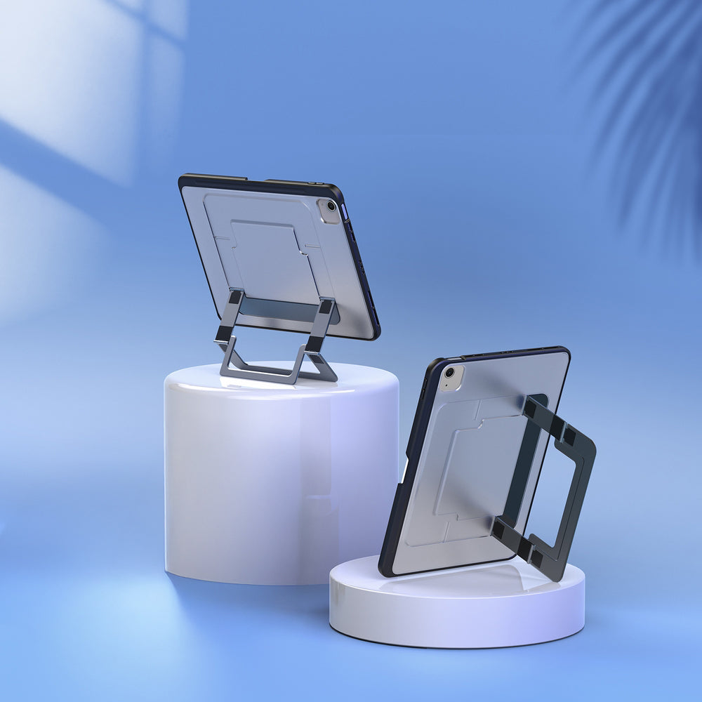 Schutzhülle mit Ständer für iPad Air 11" / 10.9" 2020-2026 / Pro 11" 2018-2022, Dux Ducis Axis, Transparent-schwarz