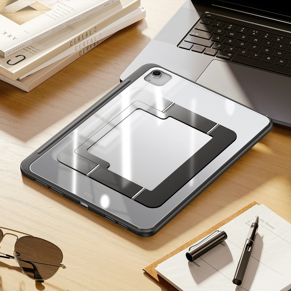 Schutzhülle mit Ständer für iPad Air 11" / 10.9" 2020-2026 / Pro 11" 2018-2022, Dux Ducis Axis, Transparent-schwarz