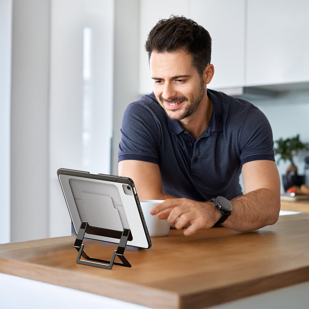 Schutzhülle mit Ständer für iPad Air 11" / 10.9" 2020-2026 / Pro 11" 2018-2022, Dux Ducis Axis, Transparent-schwarz