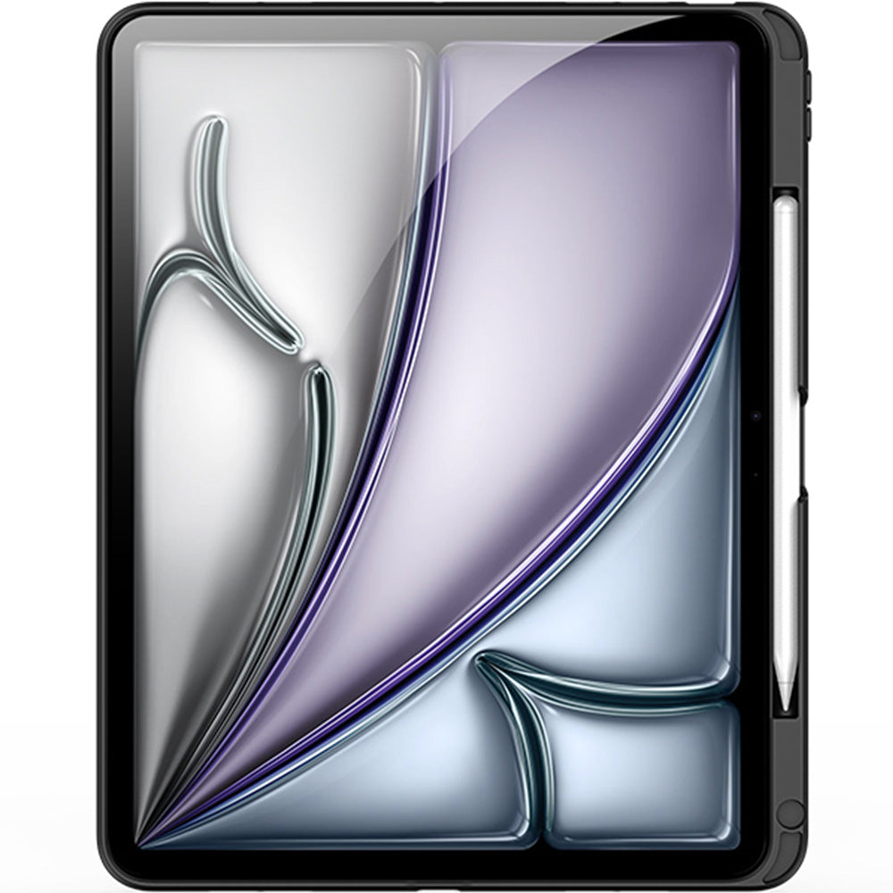 Schutzhülle mit Ständer für iPad Air 13" M4/M3/M2, Dux Ducis Axis, Transparent-Schwarz