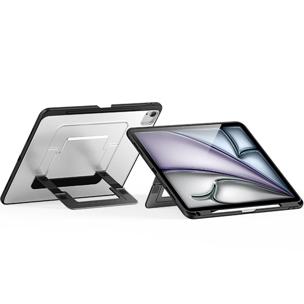 Schutzhülle mit Ständer für iPad Air 13" M4/M3/M2, Dux Ducis Axis, Transparent-Schwarz