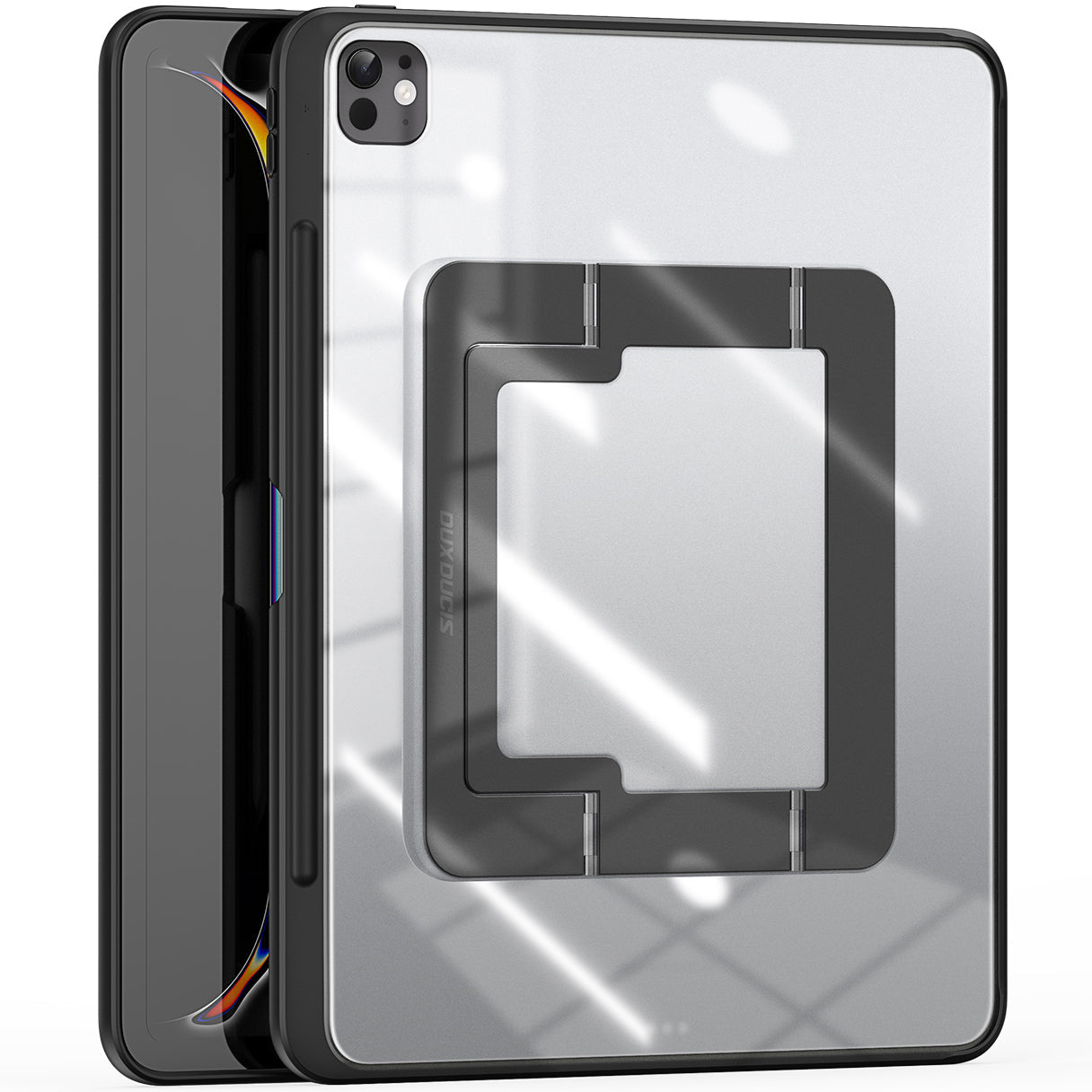 Schutzhülle mit Ständer für iPad Pro 11 M5 2025 / Pro 11" M4 2024, Dux Ducis Axis, Transparent-Schwarz
