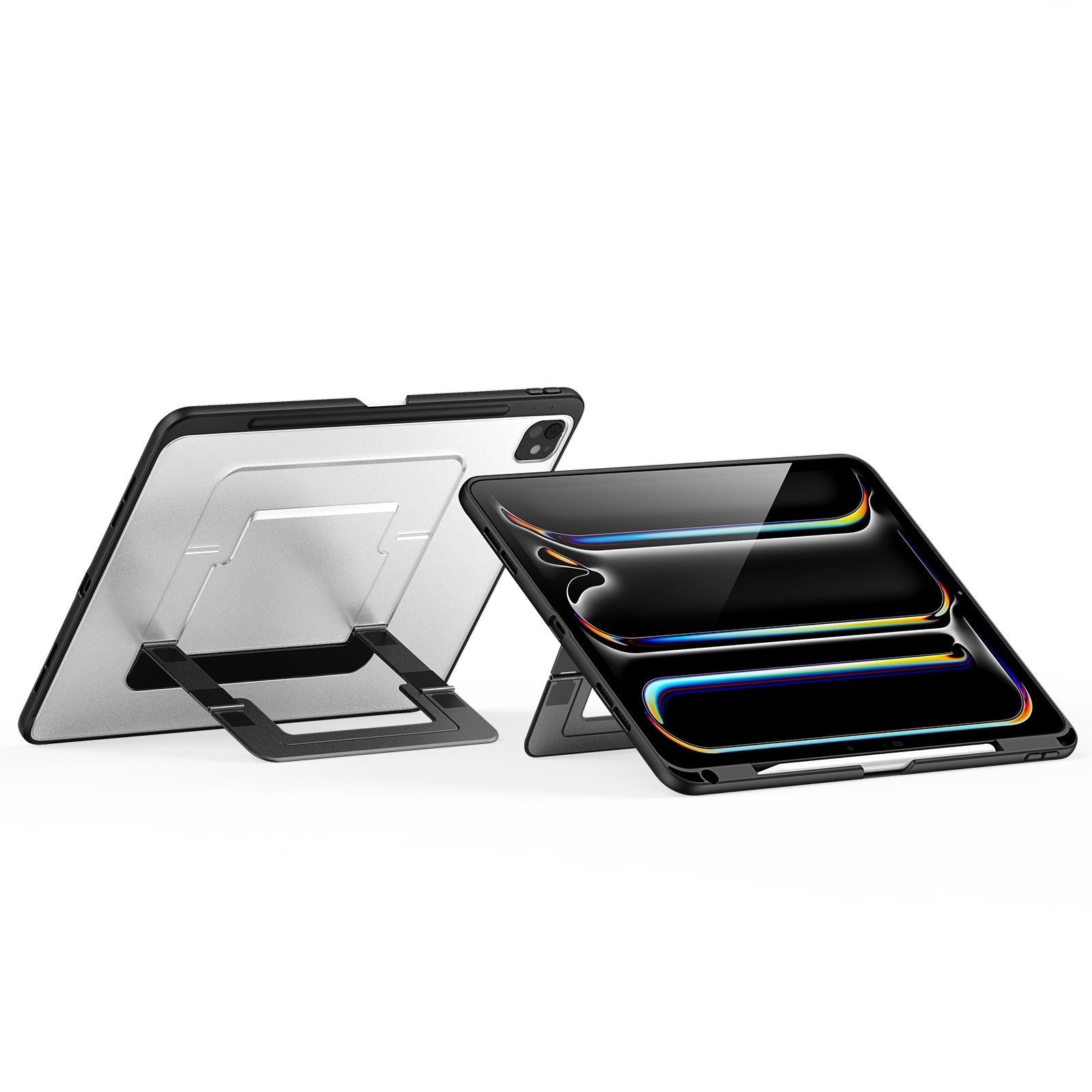 Schutzhülle mit Ständer für iPad Pro 11 M5 2025 / Pro 11" M4 2024, Dux Ducis Axis, Transparent-Schwarz