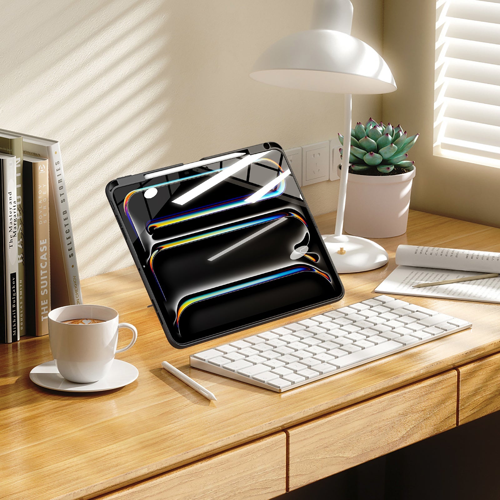 Schutzhülle mit Ständer für iPad Pro 11 M5 2025 / Pro 11" M4 2024, Dux Ducis Axis, Transparent-Schwarz