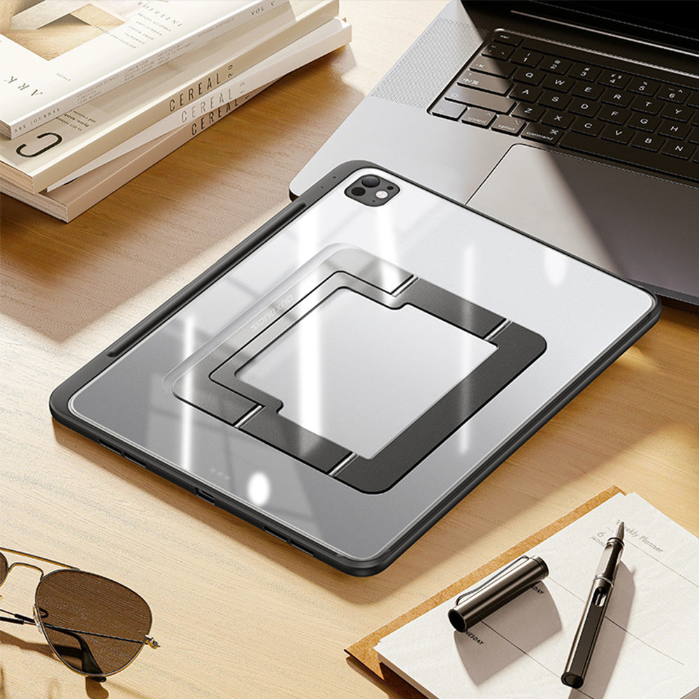 Schutzhülle mit Ständer für iPad Pro 13" 2025 / 2024, Dux Ducis Axis, Transparent-Schwarz