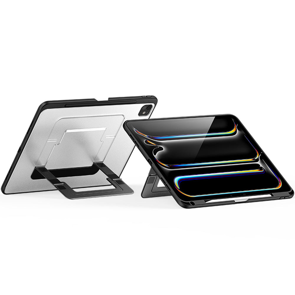 Schutzhülle mit Ständer für iPad Pro 13" 2025 / 2024, Dux Ducis Axis, Transparent-Schwarz