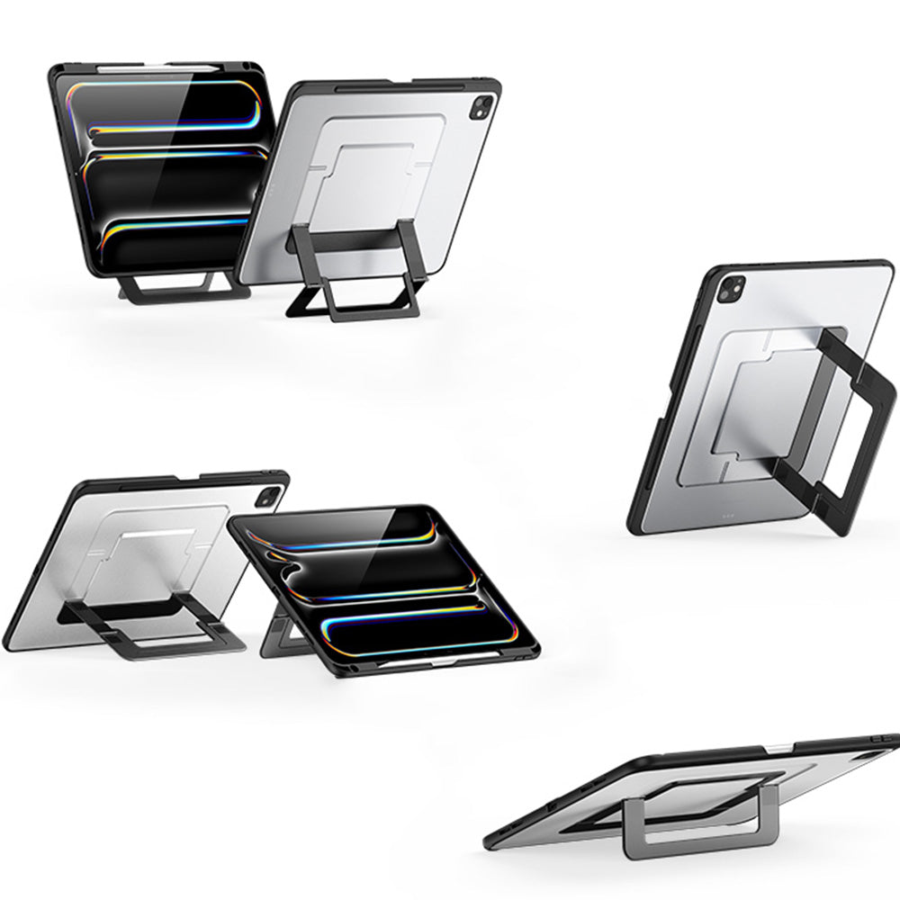 Schutzhülle mit Ständer für iPad Pro 13" 2025 / 2024, Dux Ducis Axis, Transparent-Schwarz