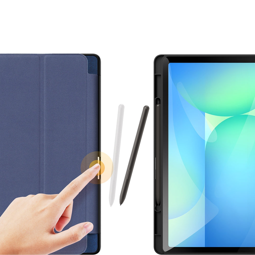 Handyhülle mit Klappe für Galaxy Tab S10 FE Plus, Dux Ducis Domo, Blau