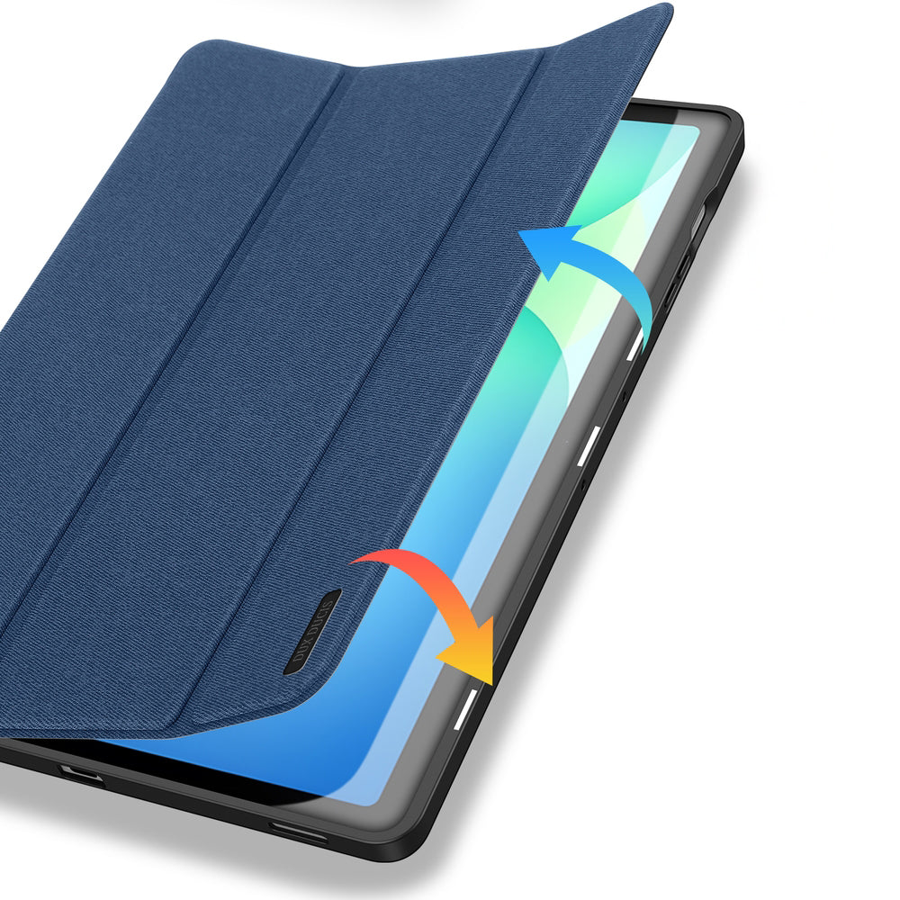 Handyhülle mit Klappe für Galaxy Tab S10 FE Plus, Dux Ducis Domo, Blau